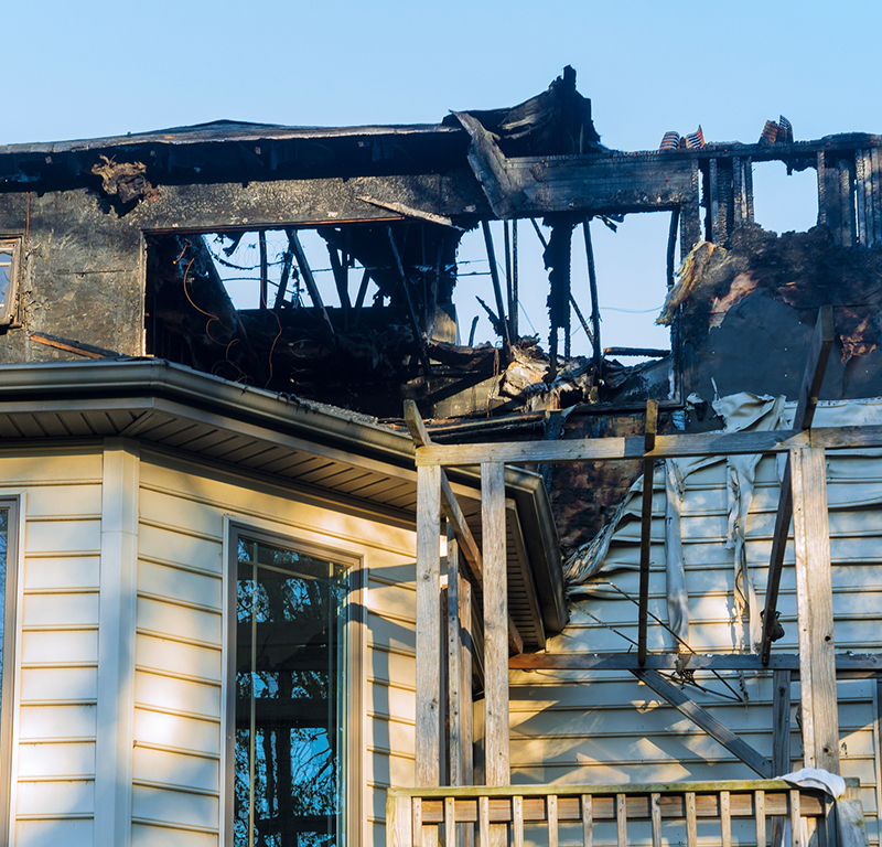 fire damage residential home